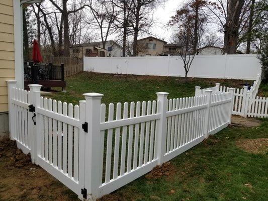 Two types of fencing we installed.