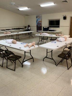 Midtown CPR setup for CPR event at Springfield Missionary Baptist Church