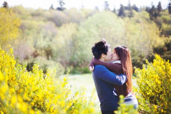 Fatihah and Kevin were so much fun working through their engagement session at Golden Gardens...