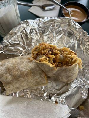 Breakfast burrito with Chorizo