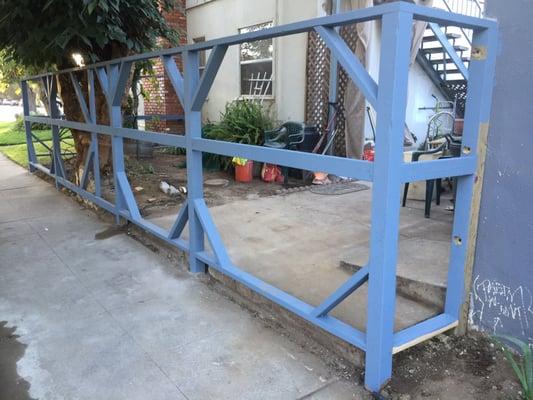 This is how we frame for wood fences  very strong and durable.