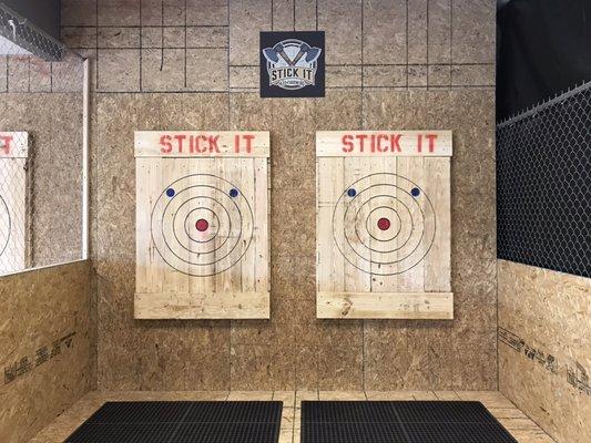 Stick It Axe Throwing is located inside TagTimeLasertag in Newport News.