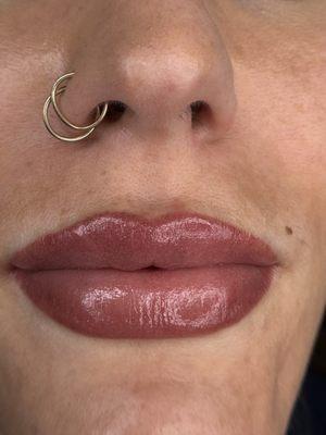 Permanent lip makeup