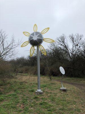 "Bloom" by Leticia Huerta at the trailhead of Mud Creek Loop at McAllister Park