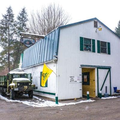 Our shop during the winter.