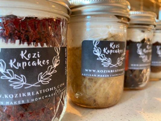 Kozi Kreations gourmet cupcakes in a jar!