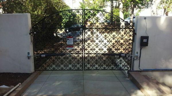 14 foot dual gate fabricated entirely  out of Scrolls. Piedmont California