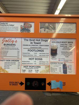 Drive in menu