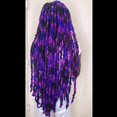 Distressed butterfly color locs