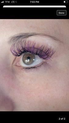 Colored hybrid lashes