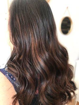 Blended balayage for fall.