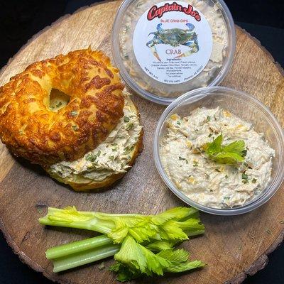 Maryland crab dip, serve on bagel, bread anything