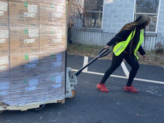 Moving produce to community center