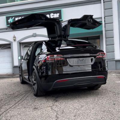 Tesla model X received a paint correction & ceramic coating