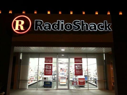 the store front at night