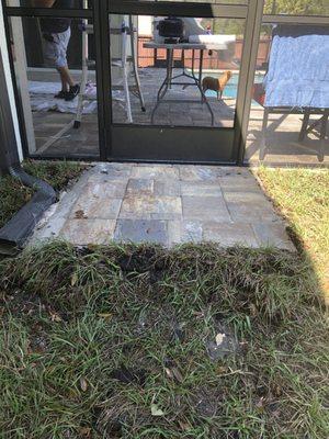 Concrete pad high step