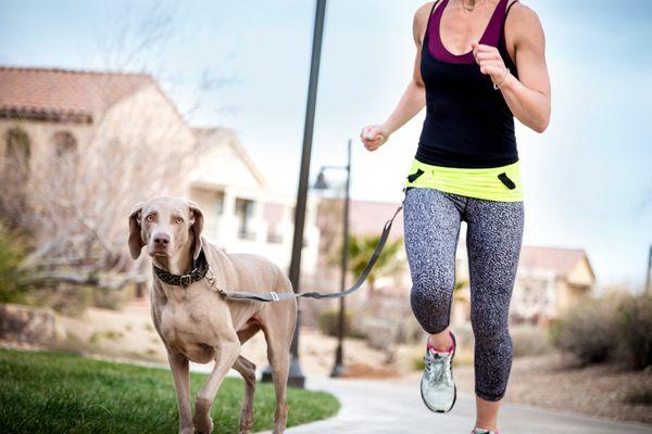 Deja out enjoying her run with Karen!