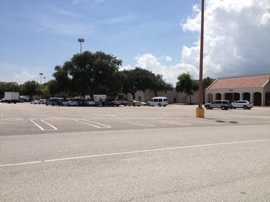 The front of the mall. With more cars than I've seen here in a while.