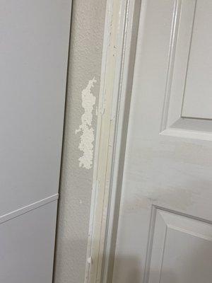 Damaged wall paint