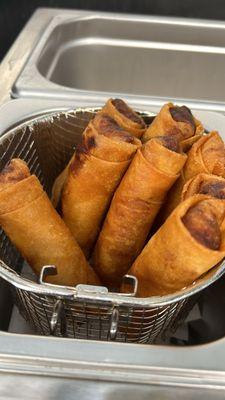 Mom's famous egg-rolls.