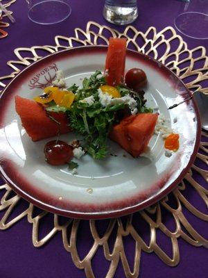 A delicious salad during the dignitary dinner.