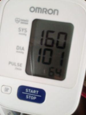 My blood pressure when i got to the hospital