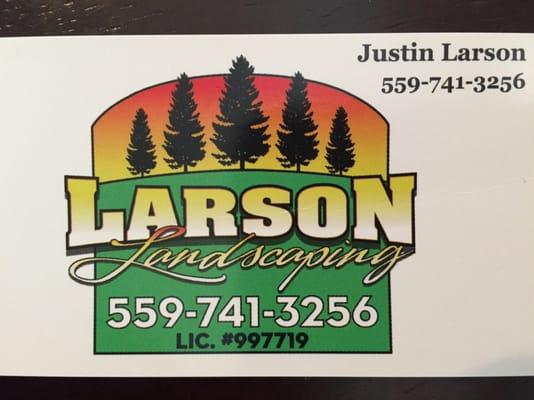 Business card from Justin