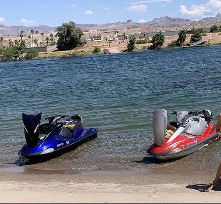 River jet skiing