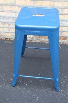 Tolix Counter Height Tabouret (stool) in blue...can be customed in over 100 colors and several sizes. Bar height available.