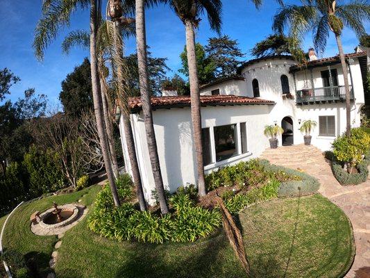 Inspecting a Spanish style home