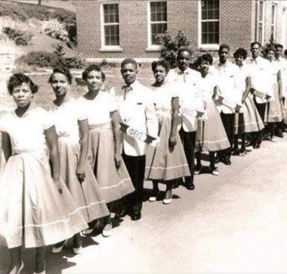 Throwback photo of Alabama A&M students on the "The Block"