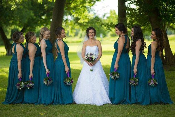 Bridal party. Hair and makeup