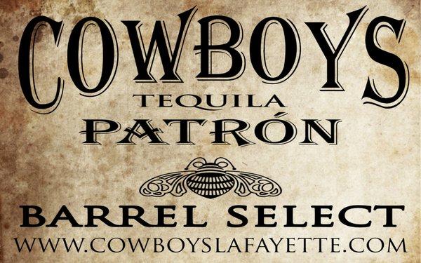 Cowboys very own barrel select patron