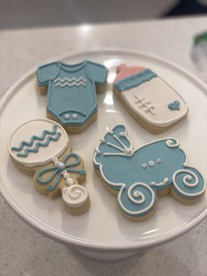 Custom baby shower cookies