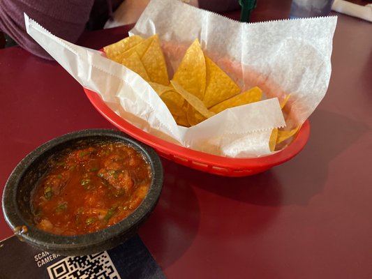 Chips and salsa. Absolutely amazing salsa!