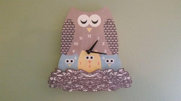 Clock so cute, I had to keep it for myself. I love owls!