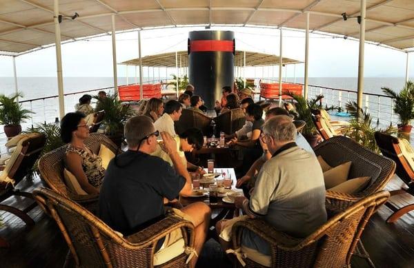 Cocktail hour on the Irrawaddy River