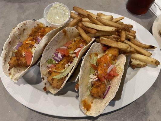 Fish Tacos and Fries