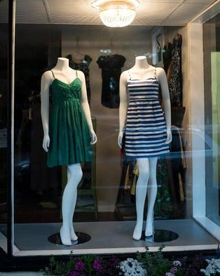 Green dress is only $15. Striped dress is only $24! Adorable.