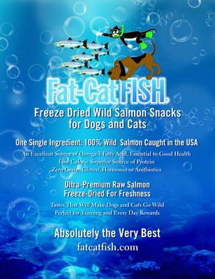 Fat-Cat Fish Freeze Dried Wild Salmon Snacks for Dogs and Cats