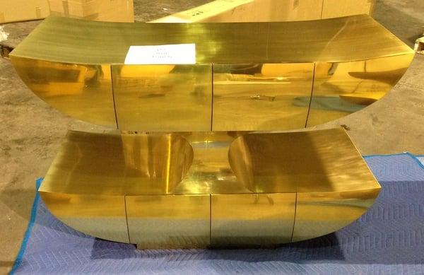 Elegant Brass Console! Truly one-of-a-kind!