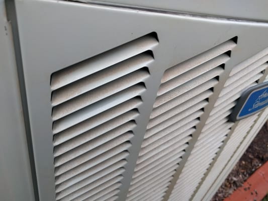 AC unit overspray