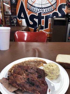 Ribs and Sliced Beef Plate