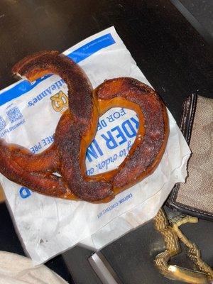 Burnt pretzel