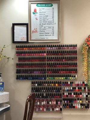 Color choices and prices