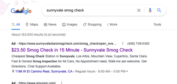 They buy google ads to promote $23.5. It is a lie. They charge $49.95 for smog check.