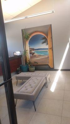 Our lobby, the picture says the intention of our business here. We are relaxed and happy, simple like a good vacation.