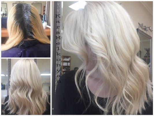 #colorcorection#platinumbland#icybland#haircut