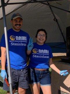 Volunteers!! (GianCarlo & Leandra :) Manning the BBQ :) 10/15/2022 @Smyrna Park in Ceres. NAMI (our) Stanislaus Annual FREE BBQ & Outreach!