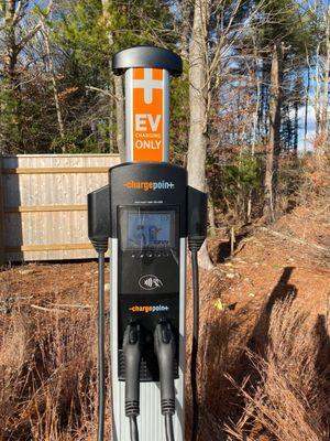 We have an electric vehicle charging station.